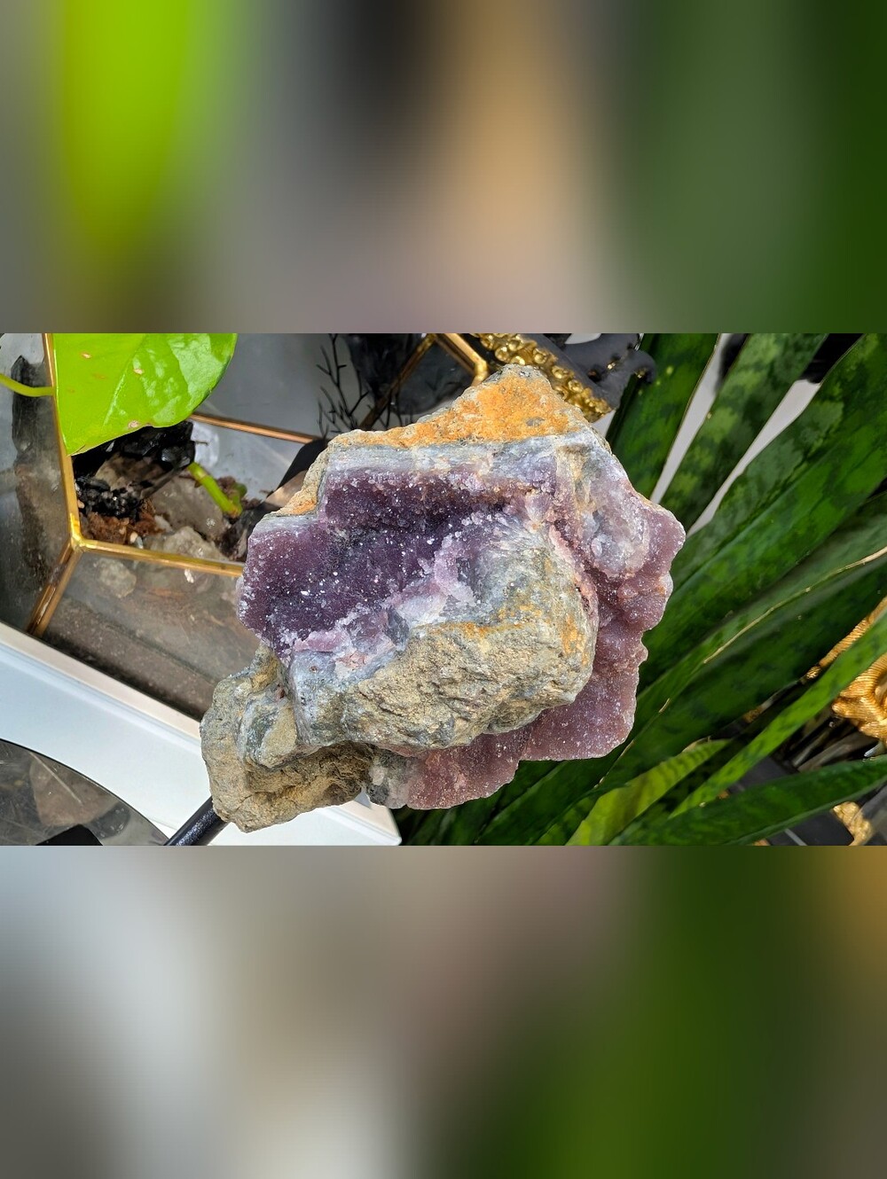 Thunder Bay Amethyst Crystal Cluster on Stand